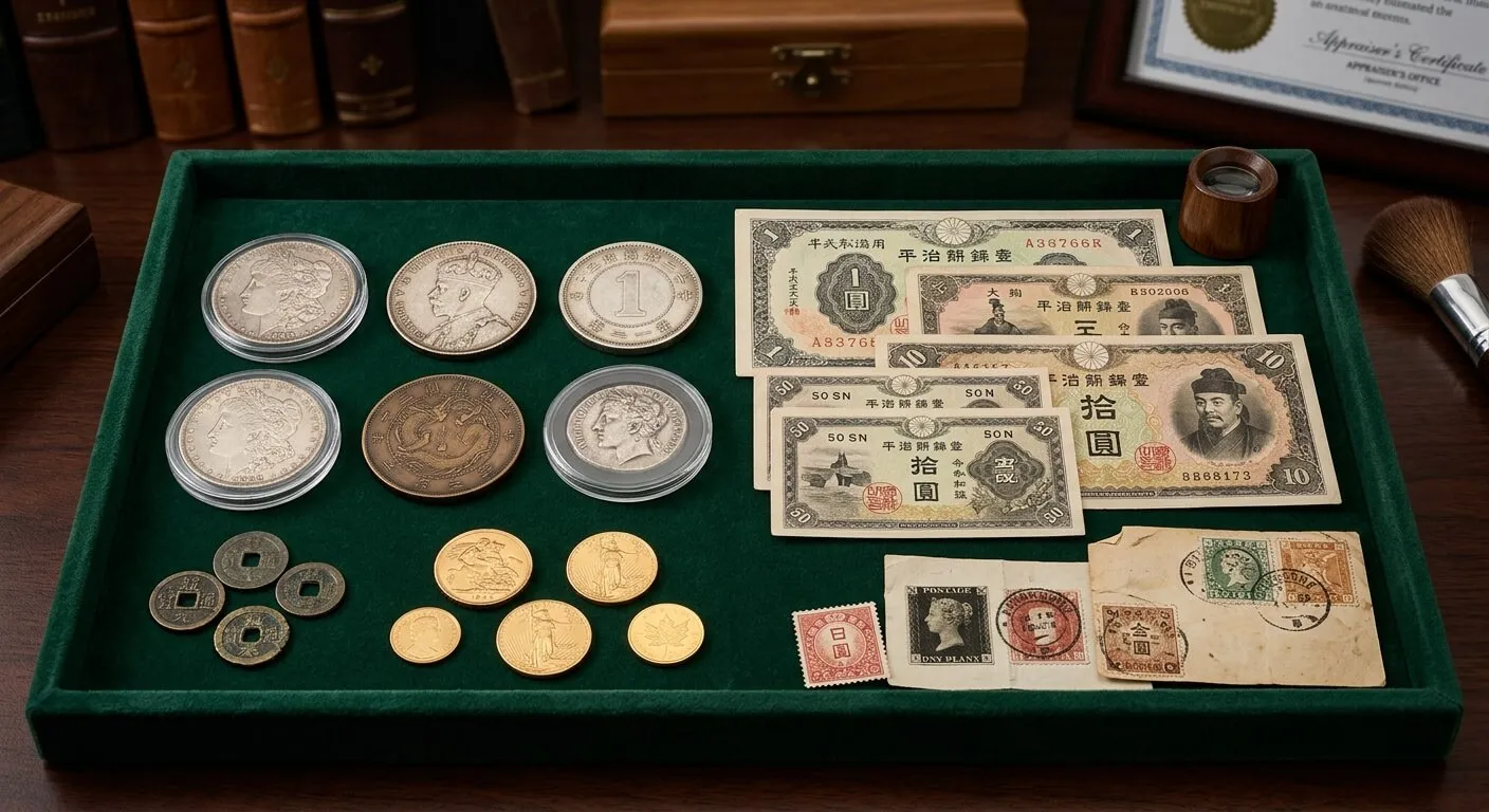 古紙幣や切手とまとめて依頼する